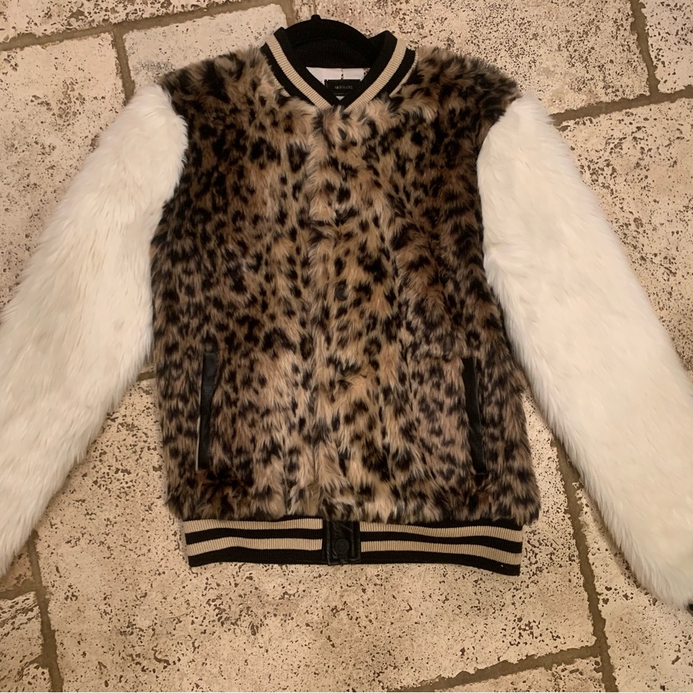 Fur bomber jacket
